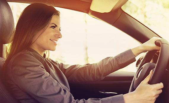 Woman in car